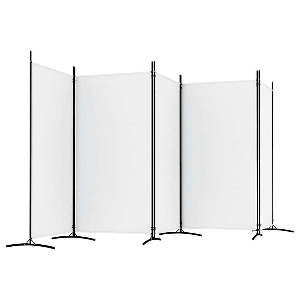 Divisorio a 5 Pannelli Bianco 433x180 cm Tessuto | homemem39