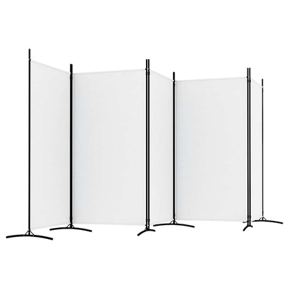 Divisorio a 5 Pannelli Bianco 433x180 cm Tessuto | homemem39