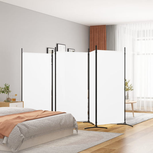 Divisorio a 5 Pannelli Bianco 433x180 cm Tessuto - homemem39