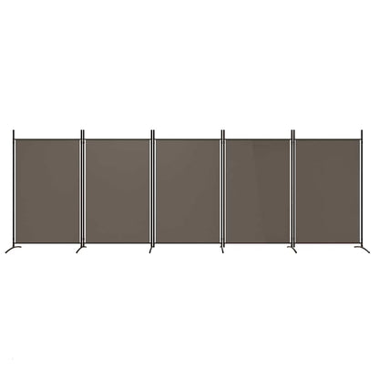 Divisorio a 5 Pannelli Antracite 433x180 cm Tessuto | homemem39