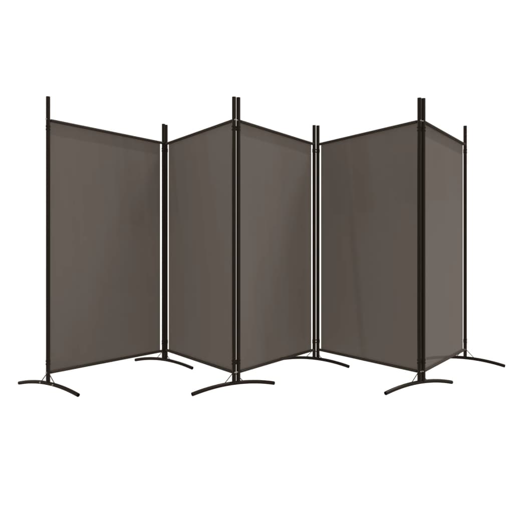 Divisorio a 5 Pannelli Antracite 433x180 cm Tessuto - homemem39