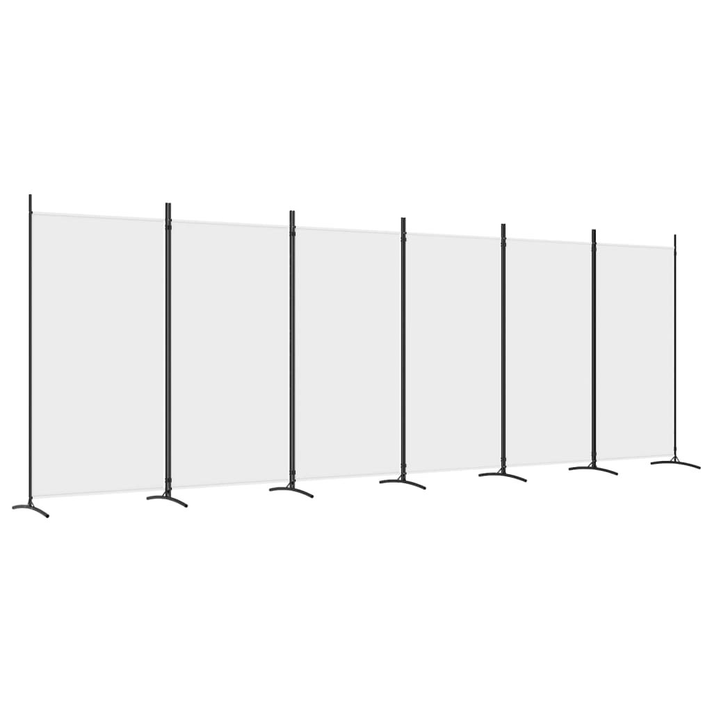 Divisorio a 6 Pannelli Bianco 520x180 cm Tessuto - homemem39