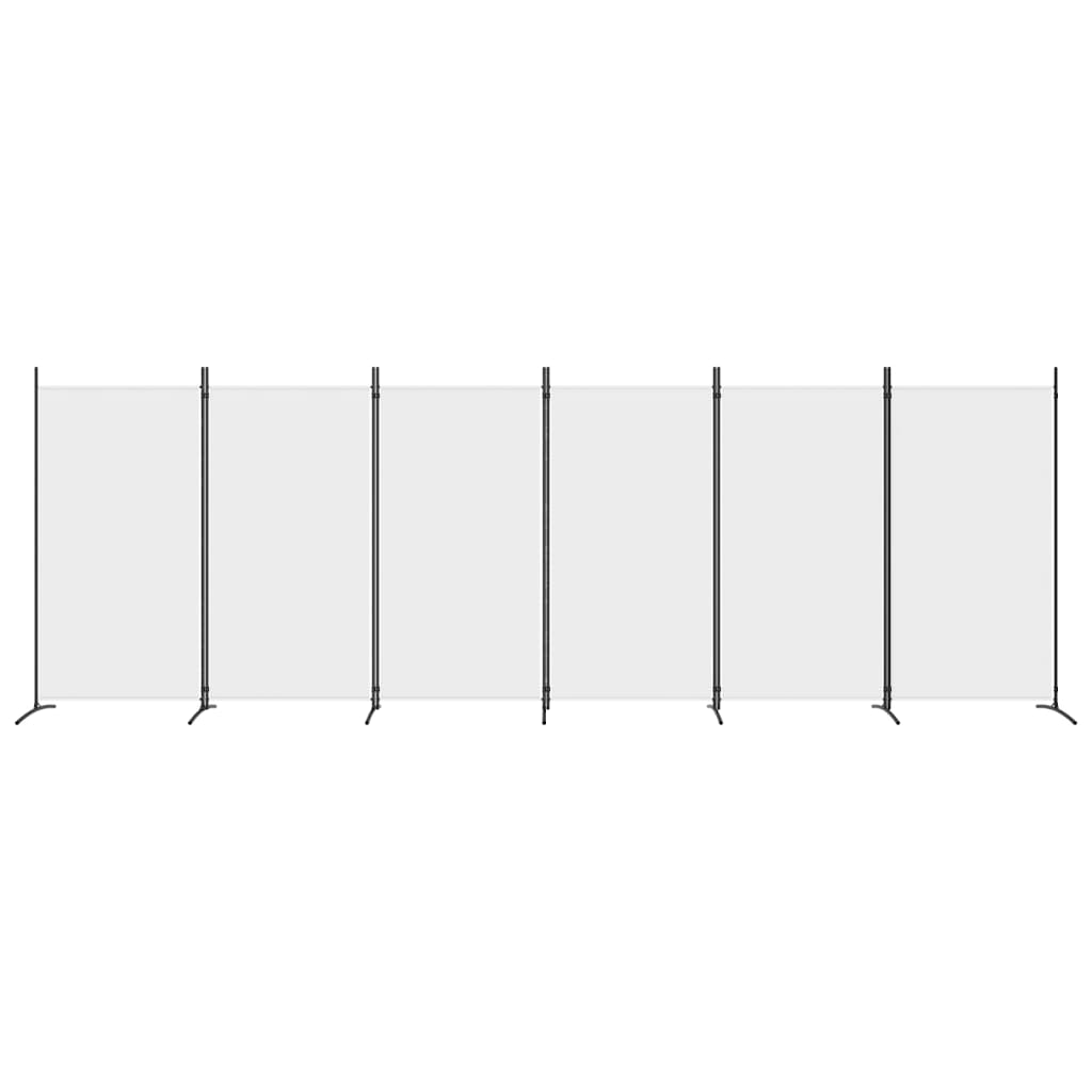 Divisorio a 6 Pannelli Bianco 520x180 cm Tessuto - homemem39