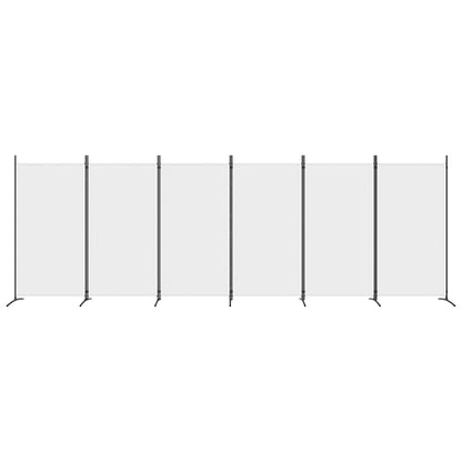 Divisorio a 6 Pannelli Bianco 520x180 cm Tessuto - homemem39