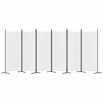 Divisorio a 6 Pannelli Bianco 520x180 cm Tessuto