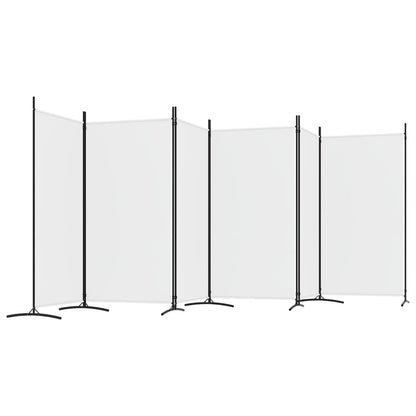 Divisorio a 6 Pannelli Bianco 520x180 cm Tessuto - homemem39