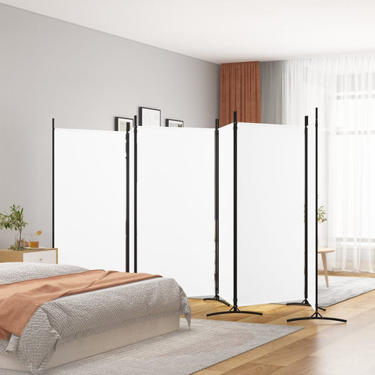 Divisorio a 6 Pannelli Bianco 520x180 cm Tessuto - homemem39