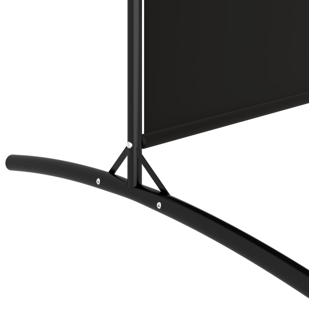 Divisorio a 6 Pannelli Nero 520x180 cm in Tessuto - homemem39