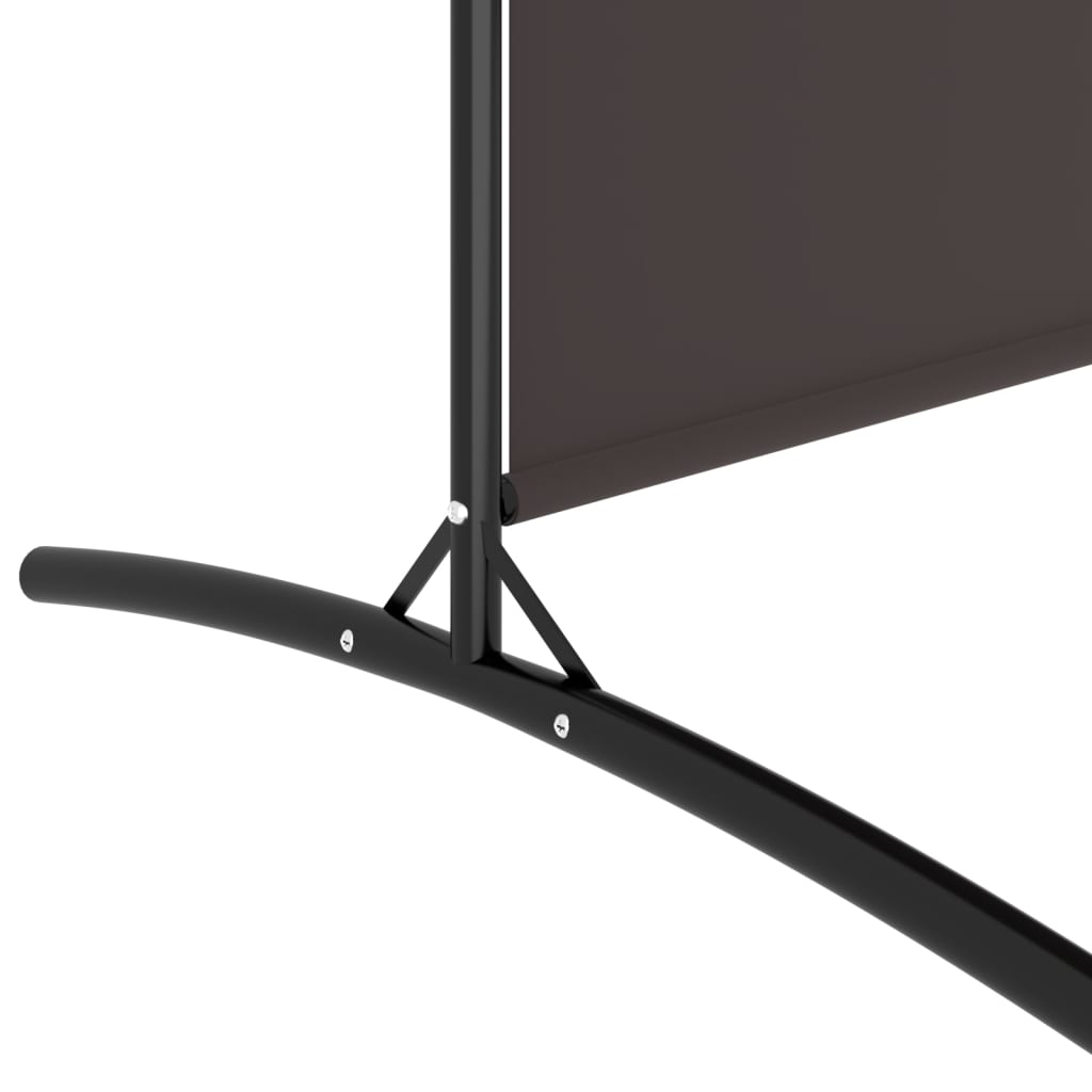 Divisorio a 2 Pannelli Marrone 348x180 cm in Tessuto - homemem39