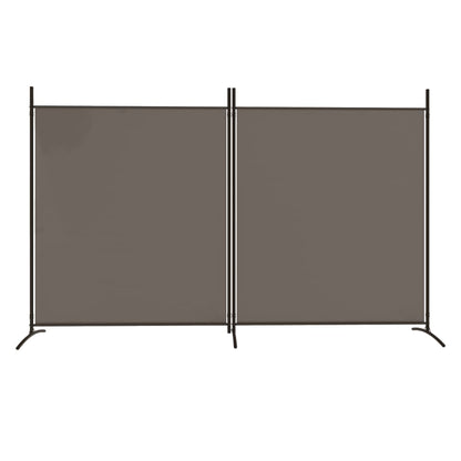 Divisorio a 2 Pannelli Antracite 348x180 cm Tessuto - homemem39