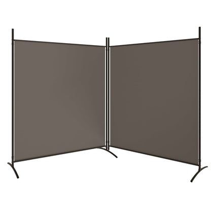 Divisorio a 2 Pannelli Antracite 348x180 cm Tessuto - homemem39