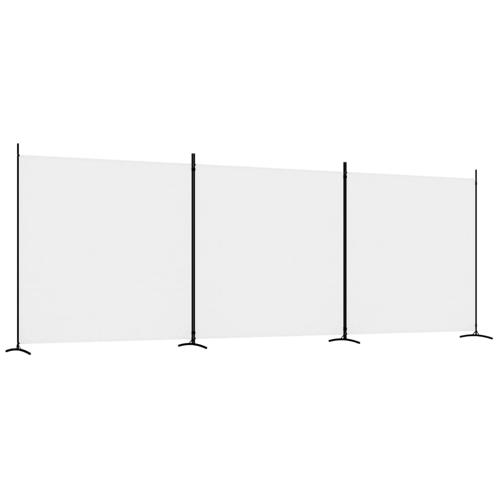 Divisorio a 3 Pannelli bianco 525x180 cm in Tessuto | homemem39