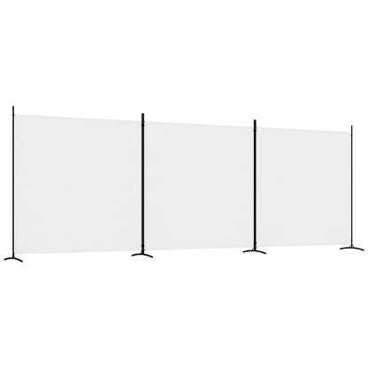 Divisorio a 3 Pannelli bianco 525x180 cm in Tessuto | homemem39