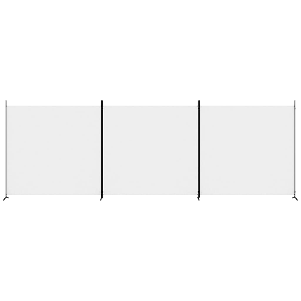 Divisorio a 3 Pannelli bianco 525x180 cm in Tessuto - homemem39