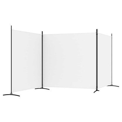 Divisorio a 3 Pannelli bianco 525x180 cm in Tessuto