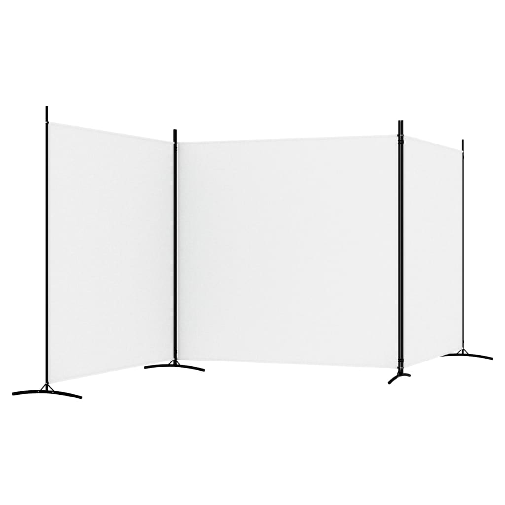 Divisorio a 3 Pannelli bianco 525x180 cm in Tessuto - homemem39