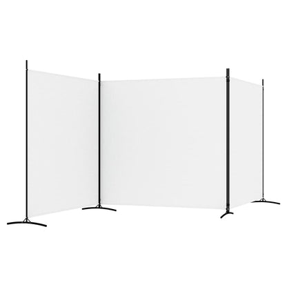 Divisorio a 3 Pannelli bianco 525x180 cm in Tessuto - homemem39