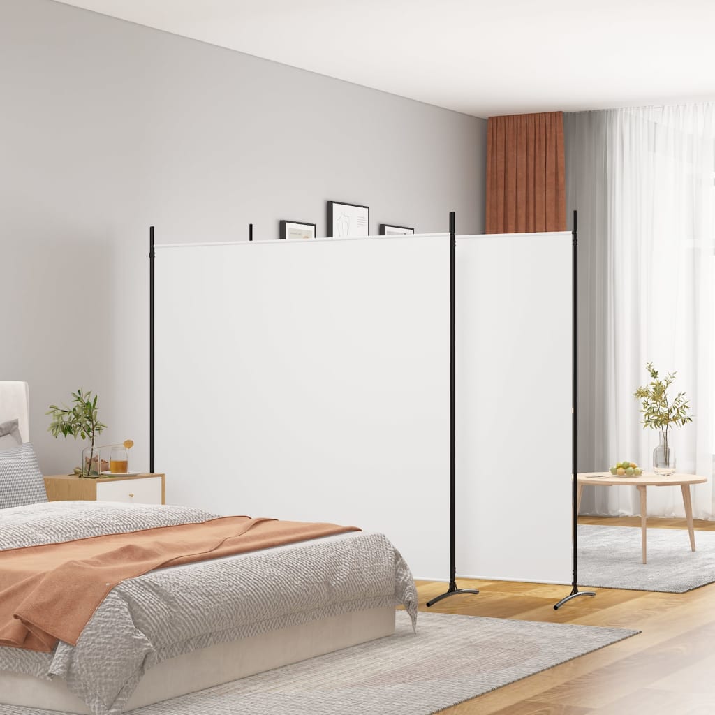 Divisorio a 3 Pannelli bianco 525x180 cm in Tessuto | homemem39
