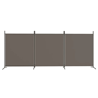 Divisorio a 3 Pannelli Antracite 525x180 cm in Tessuto