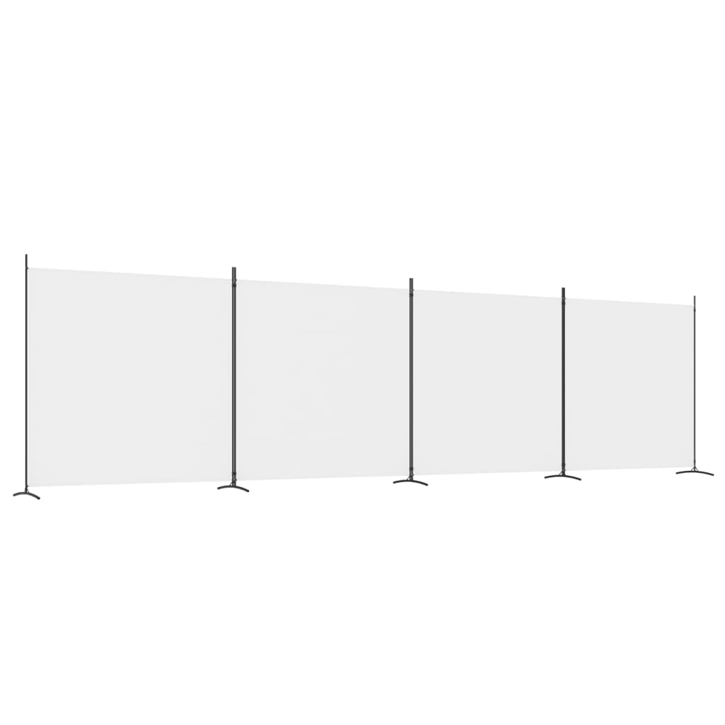 Divisorio a 4 Pannelli Bianco 698x180 cm Tessuto | homemem39