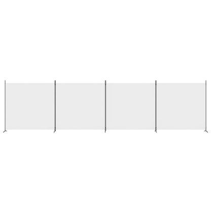 Divisorio a 4 Pannelli Bianco 698x180 cm Tessuto - homemem39