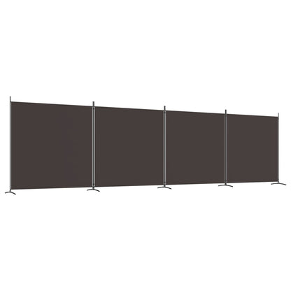 Divisorio a 4 Pannelli Marrone 698x180 cm in Tessuto - homemem39