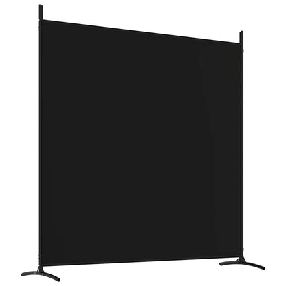 Divisorio a 4 Pannelli Nero 698x180 cm in Tessuto | homemem39