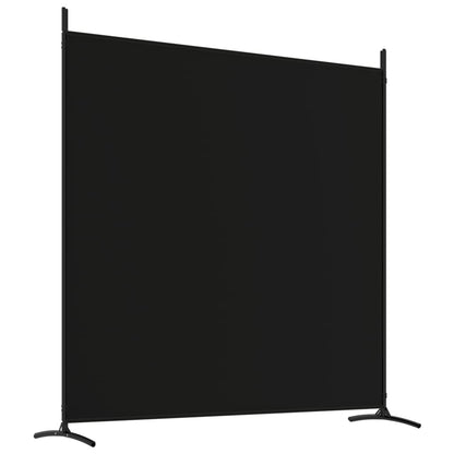 Divisorio a 4 Pannelli Nero 698x180 cm in Tessuto - homemem39