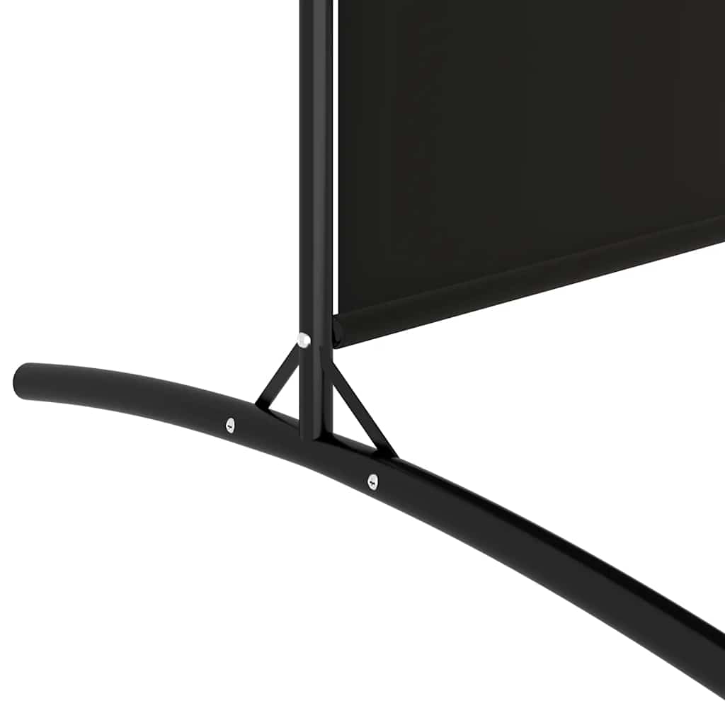 Divisorio a 4 Pannelli Nero 698x180 cm in Tessuto | homemem39