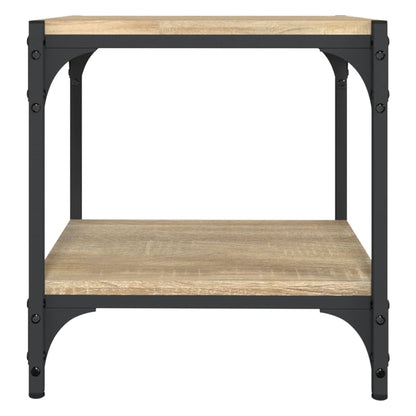 Mobile TV Rovere Sonoma 40x33x41 cm Legno Multistrato e Acciaio