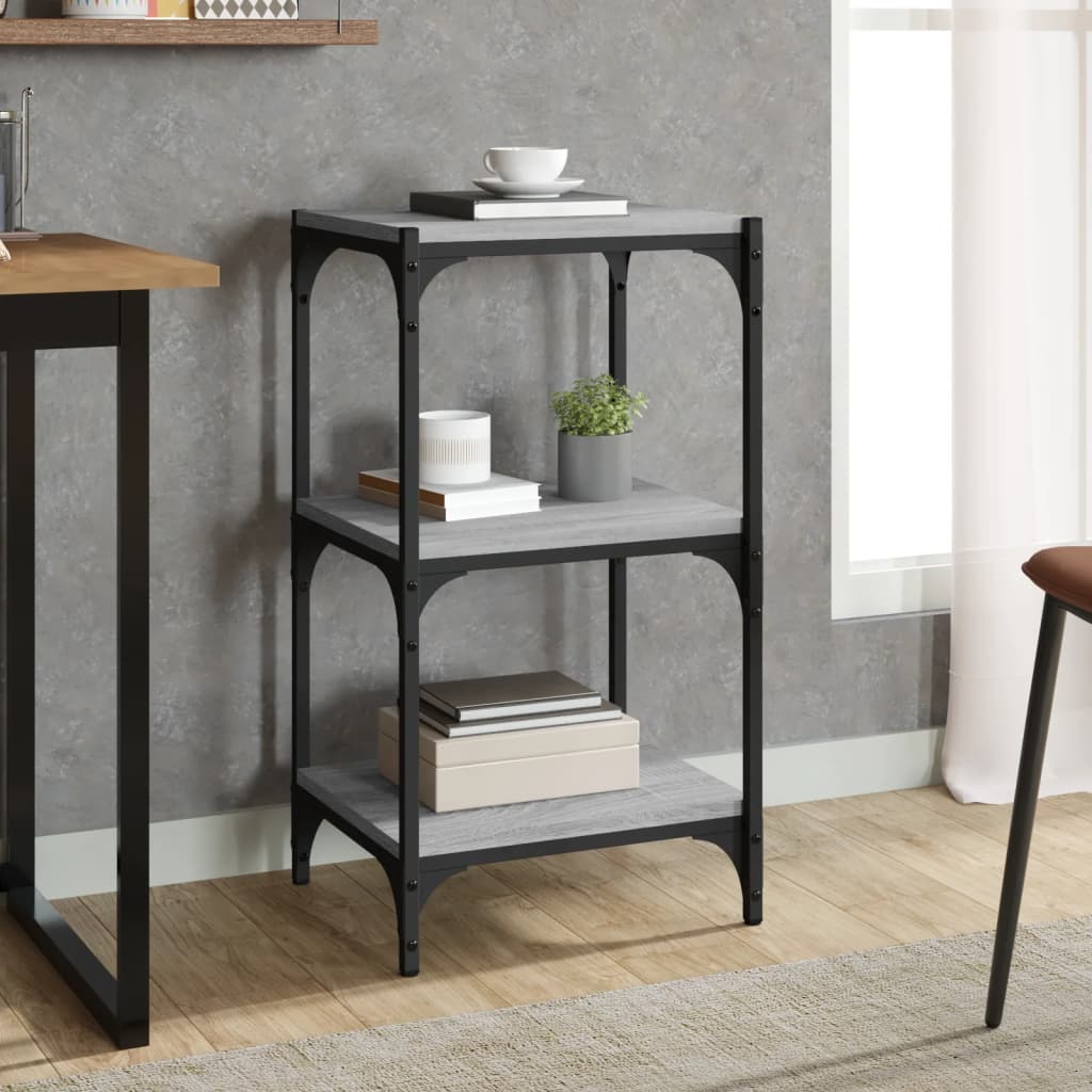 Libreria grigio sonoma 40x33x70,5cm Legno Multistrato e Acciaio | homemem39