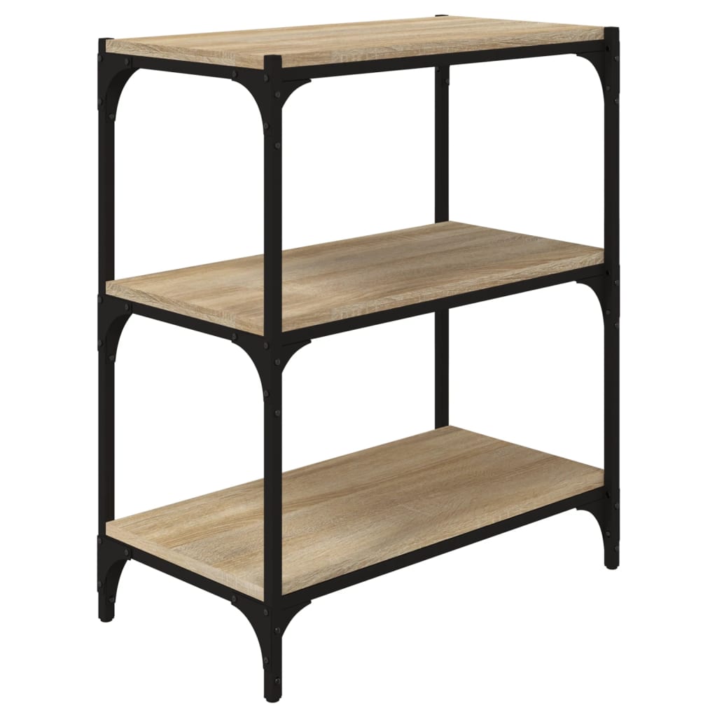 Libreria Rovere Sonoma 60x33x70,5cm Legno Multistrato e Acciaio | homemem39