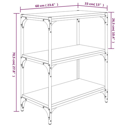 Libreria Rovere Sonoma 60x33x70,5cm Legno Multistrato e Acciaio | homemem39