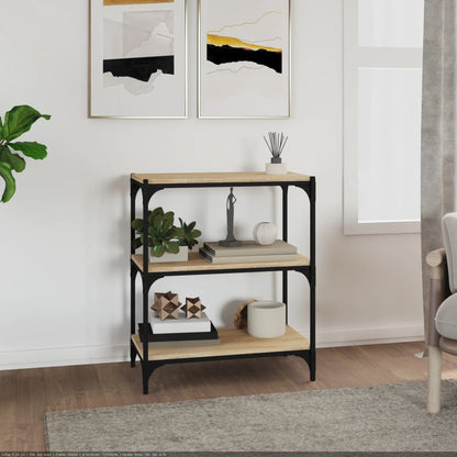 Libreria Rovere Sonoma 60x33x70,5cm Legno Multistrato e Acciaio | homemem39