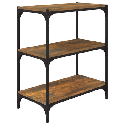 Libreria rovere fumo 60x33x70,5 cm Legno Multistrato e Acciaio | homemem39