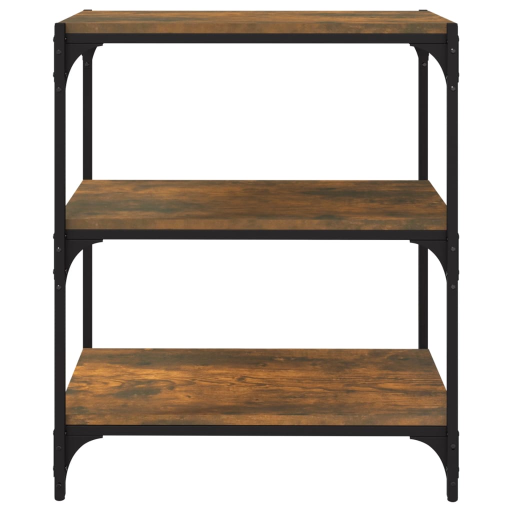 Libreria rovere fumo 60x33x70,5 cm Legno Multistrato e Acciaio | homemem39