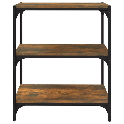 Libreria rovere fumo 60x33x70,5 cm Legno Multistrato e Acciaio | homemem39