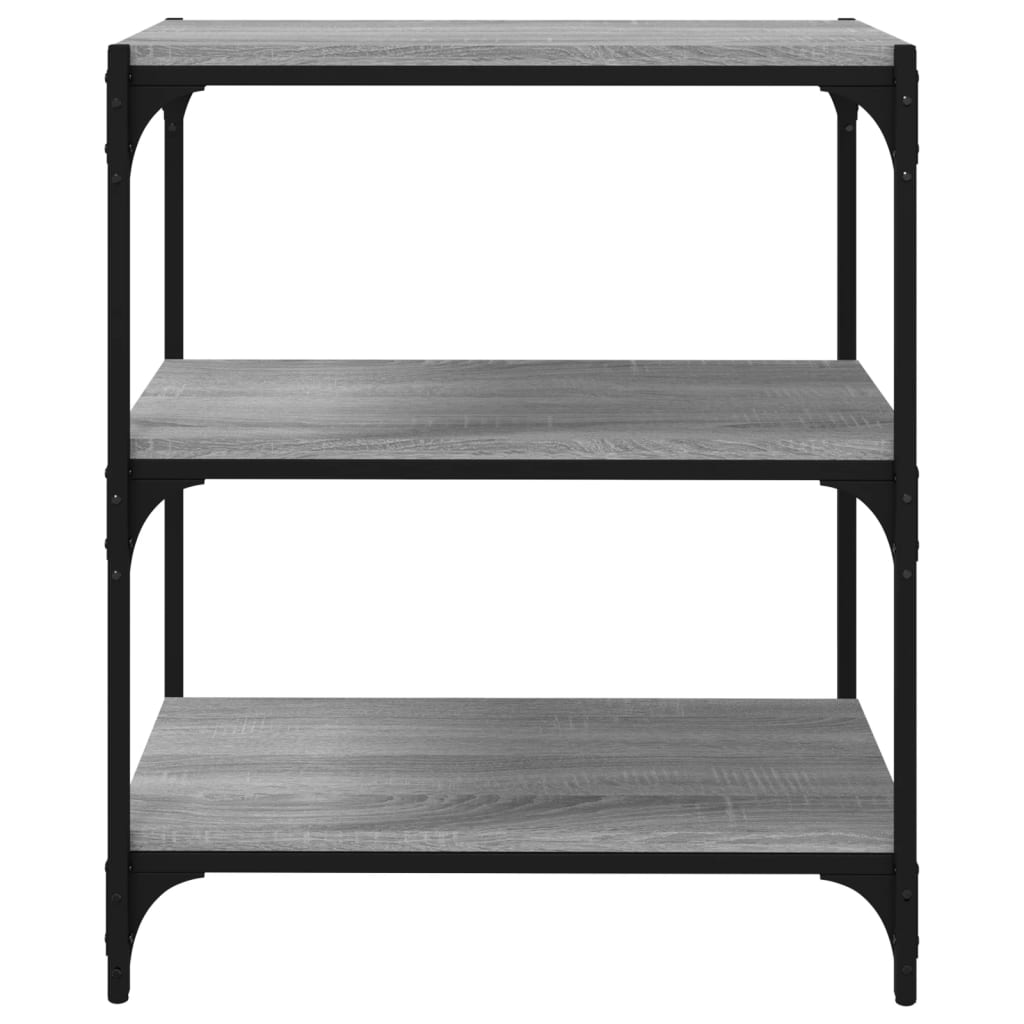 Libreria grigio sonoma 60x33x70,5cm Legno Multistrato e Acciaio | homemem39