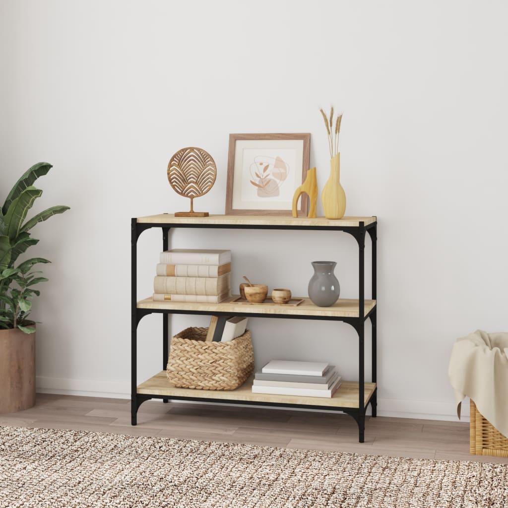 Libreria Rovere Sonoma 80x33x70,5cm Legno Multistrato e Acciaio | homemem39