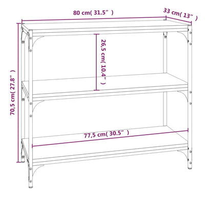 Libreria Rovere Sonoma 80x33x70,5cm Legno Multistrato e Acciaio | homemem39