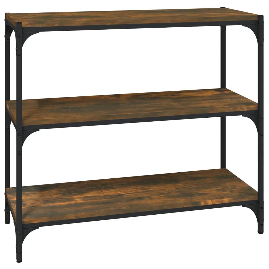 Libreria rovere fumo 80x33x70,5 cm Legno Multistrato e Acciaio | homemem39