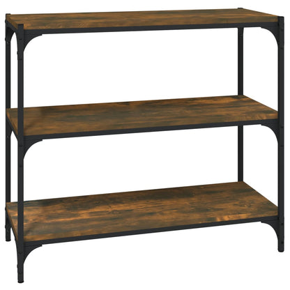 Libreria rovere fumo 80x33x70,5 cm Legno Multistrato e Acciaio | homemem39
