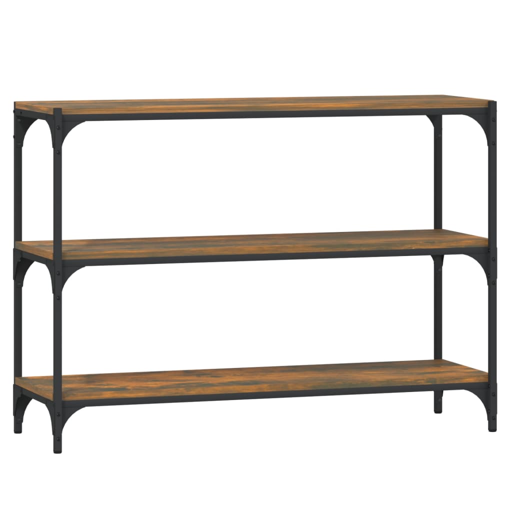 Libreria rovere fumo 100x33x70,5 cm Legno Multistrato e Acciaio | homemem39