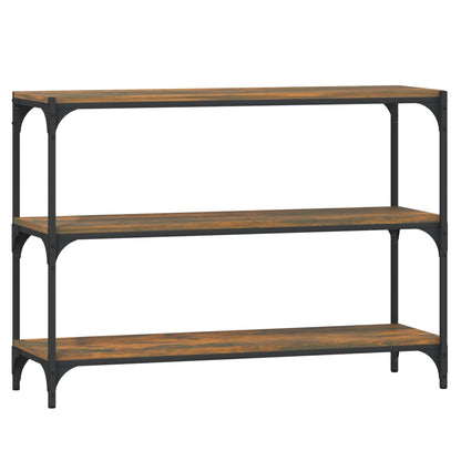 Libreria rovere fumo 100x33x70,5 cm Legno Multistrato e Acciaio | homemem39