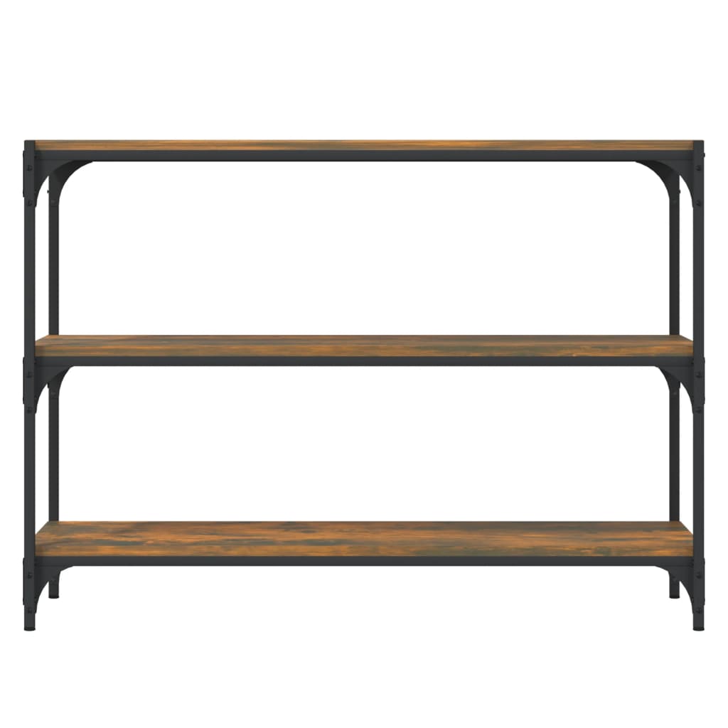 Libreria rovere fumo 100x33x70,5 cm Legno Multistrato e Acciaio | homemem39