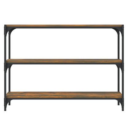 Libreria rovere fumo 100x33x70,5 cm Legno Multistrato e Acciaio | homemem39