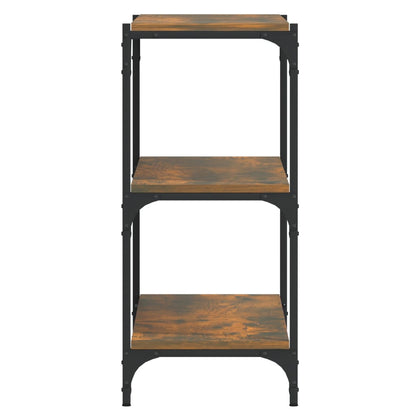 Libreria rovere fumo 100x33x70,5 cm Legno Multistrato e Acciaio | homemem39
