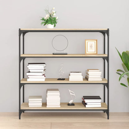 Libreria Rovere Sonoma 100x33x100cm Legno Multistrato e Acciaio | homemem39