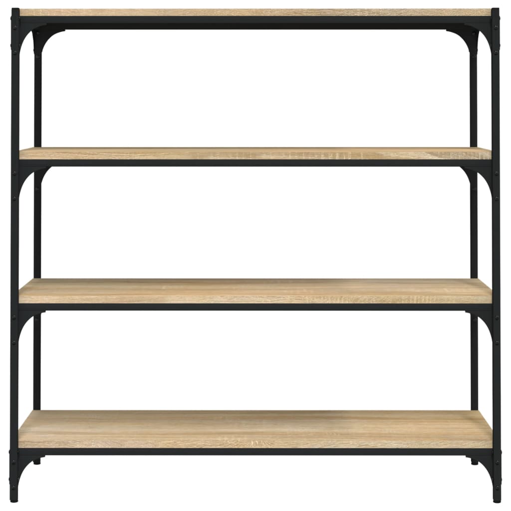 Libreria Rovere Sonoma 100x33x100cm Legno Multistrato e Acciaio | homemem39