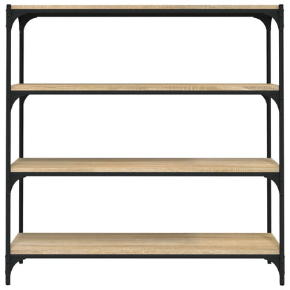 Libreria Rovere Sonoma 100x33x100cm Legno Multistrato e Acciaio | homemem39